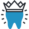 Tooth icon with crown