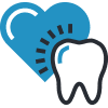 Tooth icon with heart