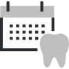 Tooth icon with calendar